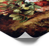 Poster Roses et acajou par Paul de Longpre Fine Art Pri (Coin)