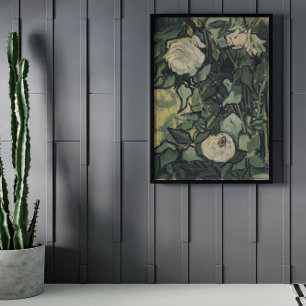 Poster Roses et coléoptères par Vincent van Gogh, Art Vin