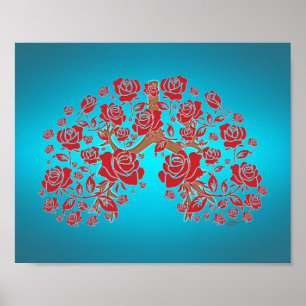 Poster Roses et espoir