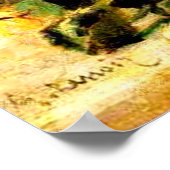 Poster Roses et Jasmin dans un vase Delft (Coin)