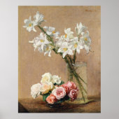 Poster Roses et lys (Devant)