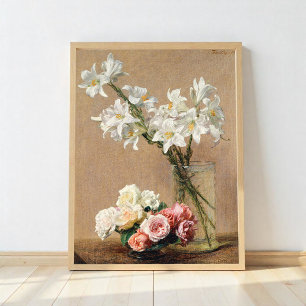 Poster Roses et Lys par Henri Fantin–Latour
