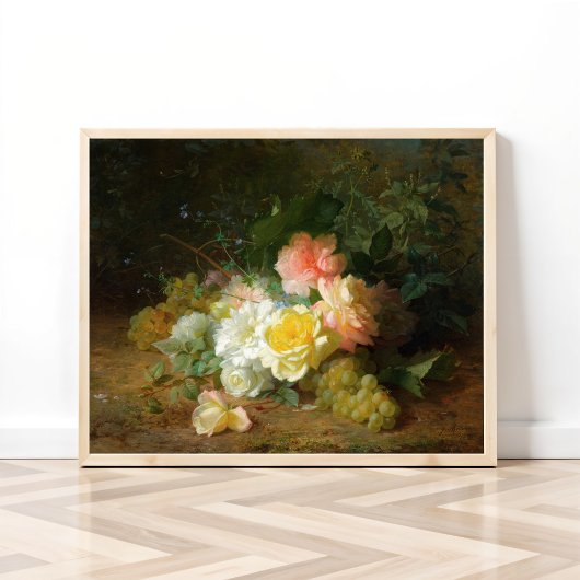 Poster Roses et raisins, Jules Médard