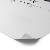 Poster roses gothiques éffrayants et crâne Fête d'Hallowe (Coin)