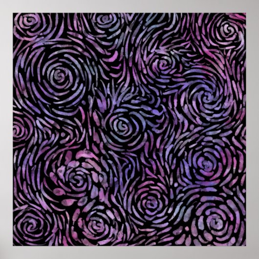 Poster Roses impressionnistes (Devant)