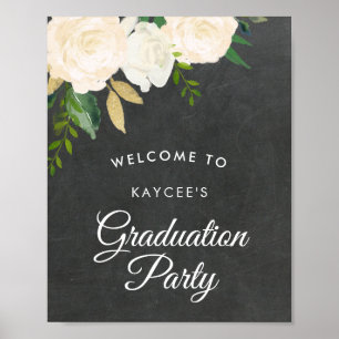 Poster Roses ivoiriens et Parties scintillant fête de gra