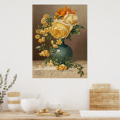 Poster Roses jaunes (Cuisine)