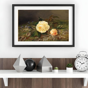 Poster Roses jaunes, floral