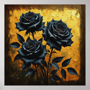 Poster Roses noires
