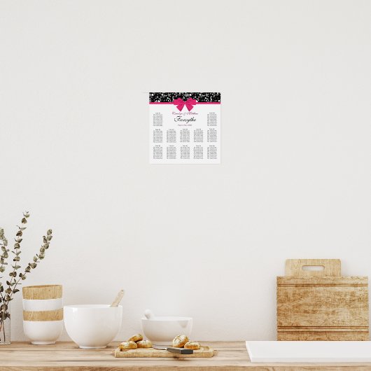 Poster Roses noires et blanches Bow rose (Cuisine)