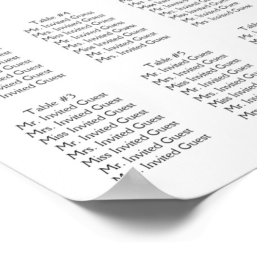 Poster Roses noires et blanches Bow rose (Coin)