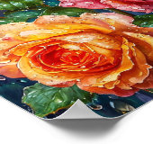 Poster Roses orange (Coin)