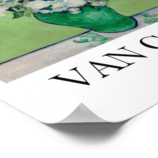 Poster Roses par Vincent Van Gogh (Coin)