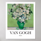 Poster Roses par Vincent Van Gogh (Devant)