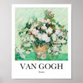 Poster Roses par Vincent van Gogh (Devant)
