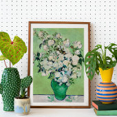 Poster Roses par Vincent Van Gogh Green Fine Art Imprimer