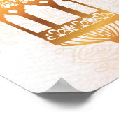 Poster Roses rose crème pastel lanternes arabes bienvenue (Coin)