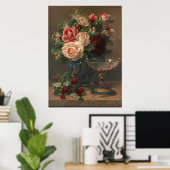 Poster Roses roses (Bureau à domicile)