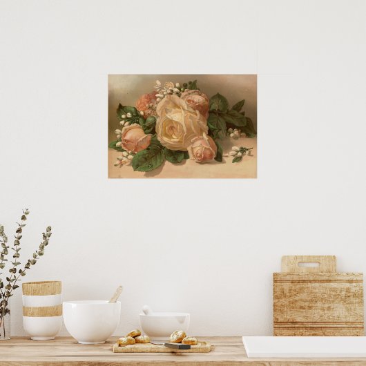 Poster Roses roses (Cuisine)