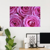 Poster Roses roses (Bureau à domicile)