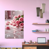 Poster Roses roses douces