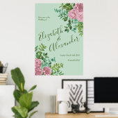 Poster Roses roses Jardin Printemps Mariage (Bureau à domicile)