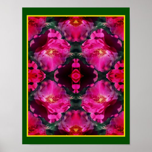 Poster Roses roses roses Florales Art Abstrait (Devant)