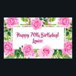 Poster Roses roses roses magnifiques 70e anniversaire<br><div class="desc">Beau Roses d'aquarelle rose et verdure vive encadrant les détails de cette affiche festive. Mettez à jour et personnalisez avec les détails de l'événement. Les mêmes arrangements floraux et motif sont également présentés dans diverses idées cadeaux assorties dans la Collection La Belle Fleur, vérifiez qu'ils feront de magnifiques idées cadeaux...</div>