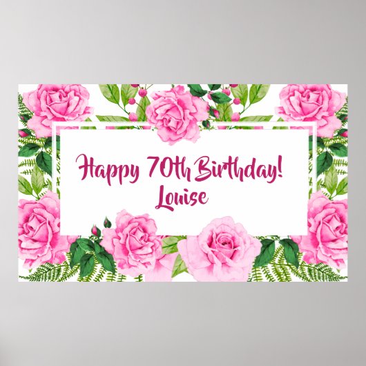 Poster Roses roses roses magnifiques 70e anniversaire (Devant)