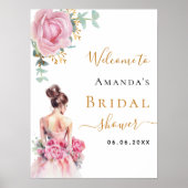 Poster Roses roses roses rose robe de mariée bienvenue (Devant)