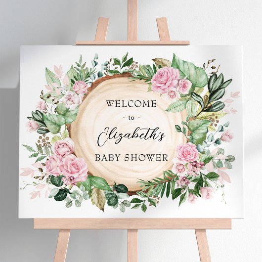 Poster Roses Roses Roses Roses Rustiques Baby shower de v