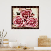 Poster Roses roses vintages (Cuisine)