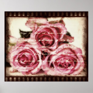 Poster Roses roses vintages