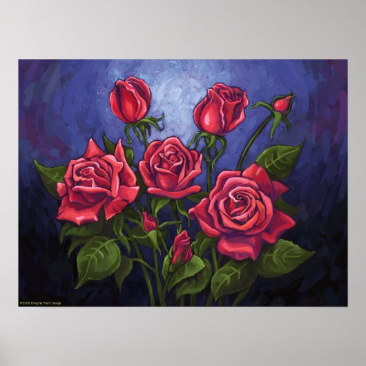 Poster Roses rouges (Devant)