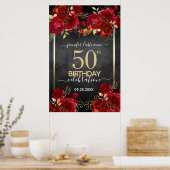 Poster Roses rouges 50e anniversaire Grand Format  (Cuisine)