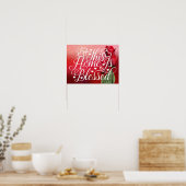 Poster Roses Rouges - Cette Maison Est Bénie (Cuisine)