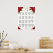 Poster Roses Rouges Fleuris Douce 15 16 Quinceañera Place (Cuisine)