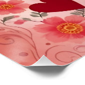 Poster Roses rouges, Saint-Valentin, (Coin)