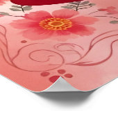Poster Roses rouges, Saint-Valentin, (Coin)
