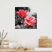 Poster Roses rouges vintages (Cuisine)