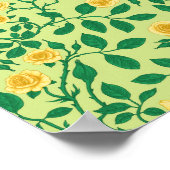 Poster Roses sauvages en jaune et vert (Coin)