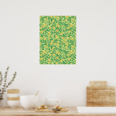 Poster Roses sauvages en jaune et vert (Cuisine)