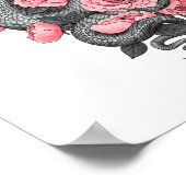 Poster Roses serpent et pêche (Coin)