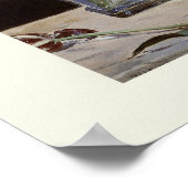 Poster Roses, tulipes et lilacs dans un vase de cristal (Coin)