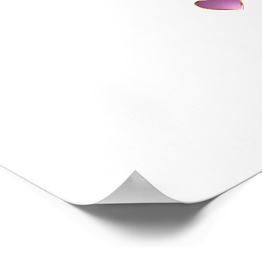 Poster Roses turquoise avec touches (Coin)