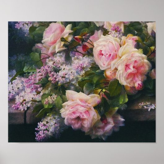 Poster Roses victoriens et Lilacs (Devant)