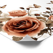 Poster Roses Vintage & Papillons (Coin)