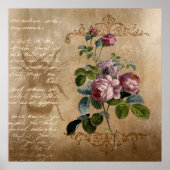 Poster Roses vintages (Devant)