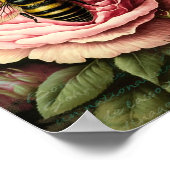Poster Roses vintages et reine Bee (Coin)