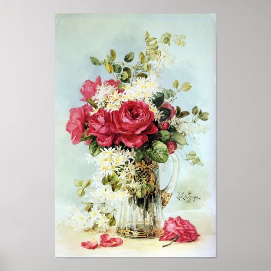 Poster Roses vintages frais du jardin (Devant)